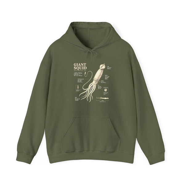 Giant Squid Hoodie – Minimal Nautical Illustration Sweatshirt