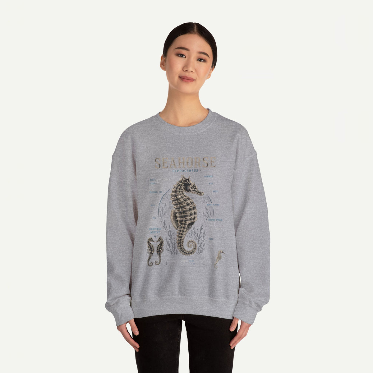 Seahorse Anatomy Crewneck Sweatshirt