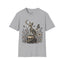 Skeleton Cat Moon T-Shirt — Gothic Floral Skull Tee