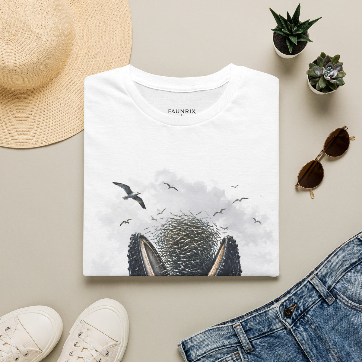Whale Tail Ocean Scene T-Shirt – Marine Wildlife Tee