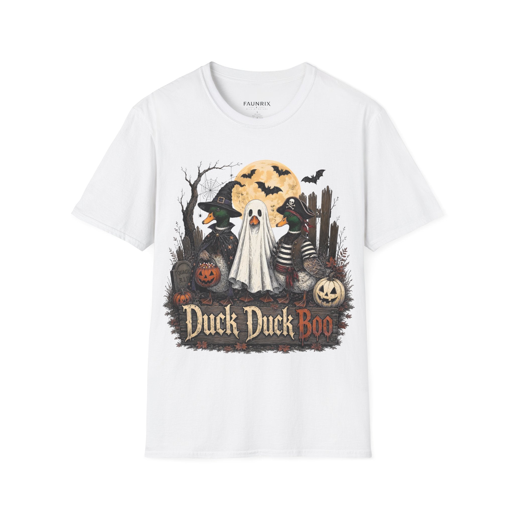 Duck Duck BOO! Halloween T-Shirt — Cute Spooky Duck Costume Tee Secondary image