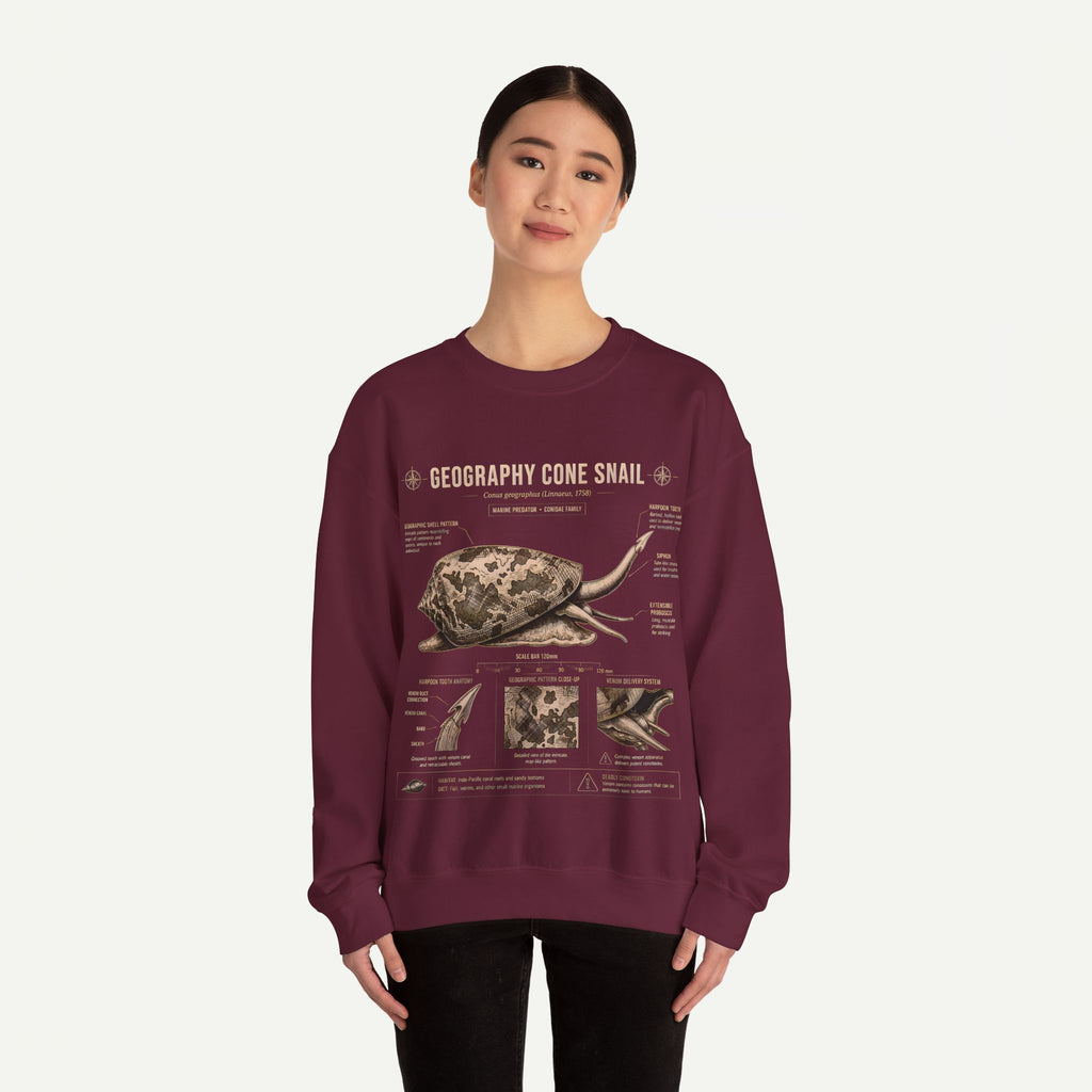 Geography Cone Snail Anatomy Sweatshirt