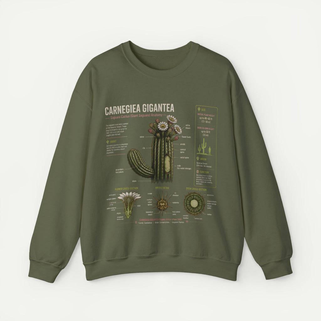 Carnegiea Gigantea Cactus Sweatshirt — Botanical Diagram Crewneck