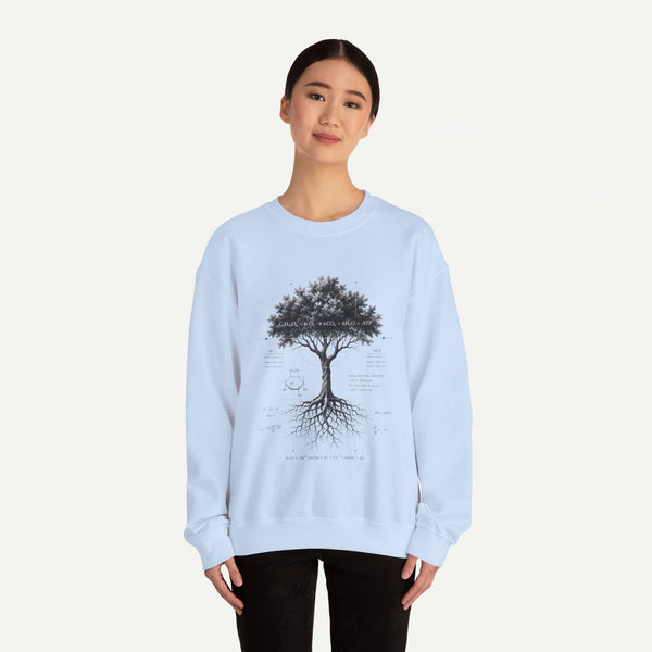 Tree of Life Crewneck Sweatshirt — Botanical Roots Illustration
