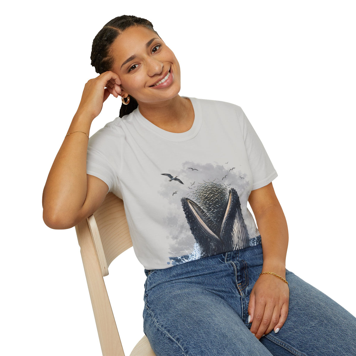 Whale Tail Ocean Scene T-Shirt – Marine Wildlife Tee