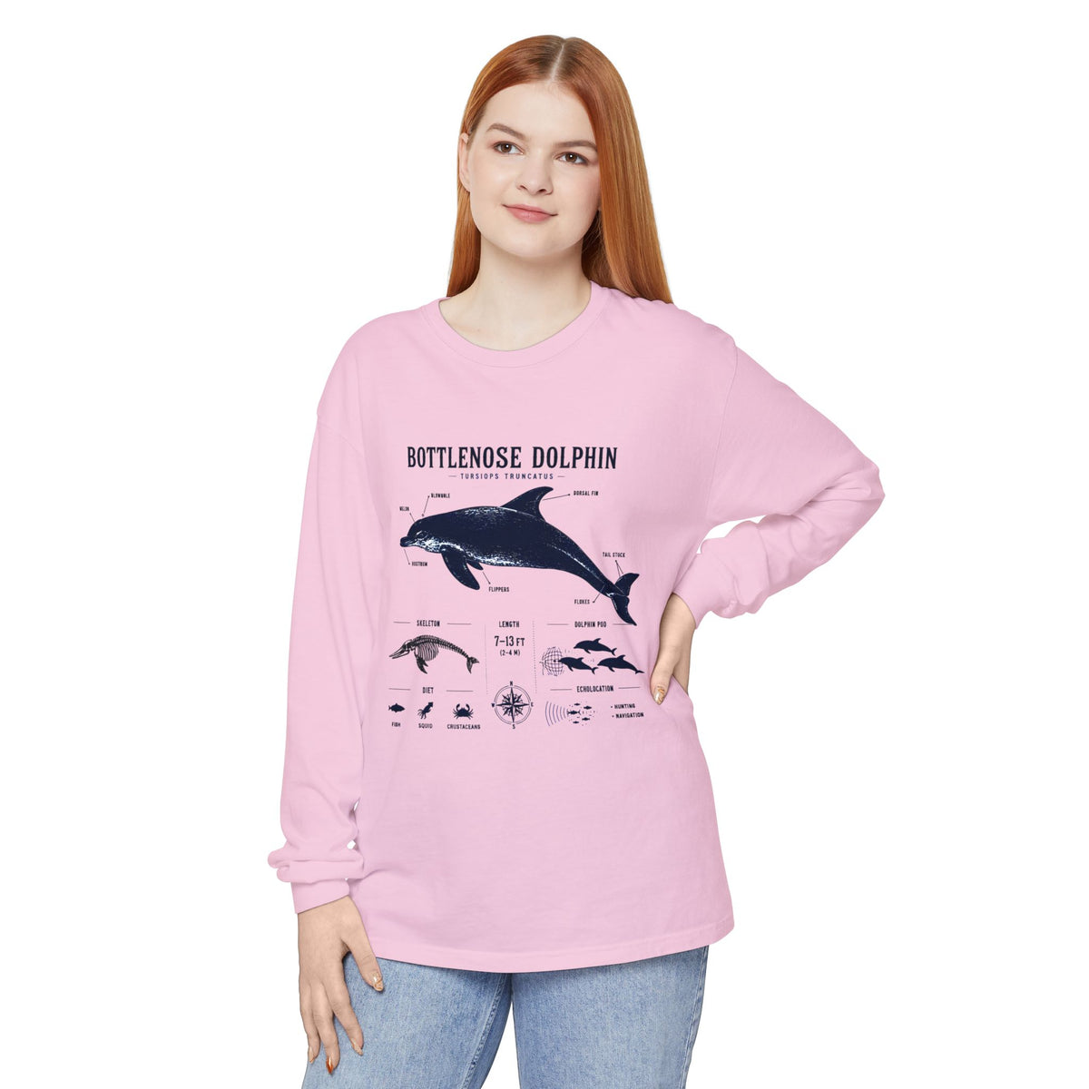 Bottlenose Dolphin Anatomy Long Sleeve Tee