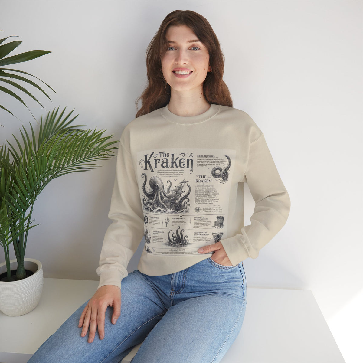 Kraken Illustration Crewneck Sweatshirt