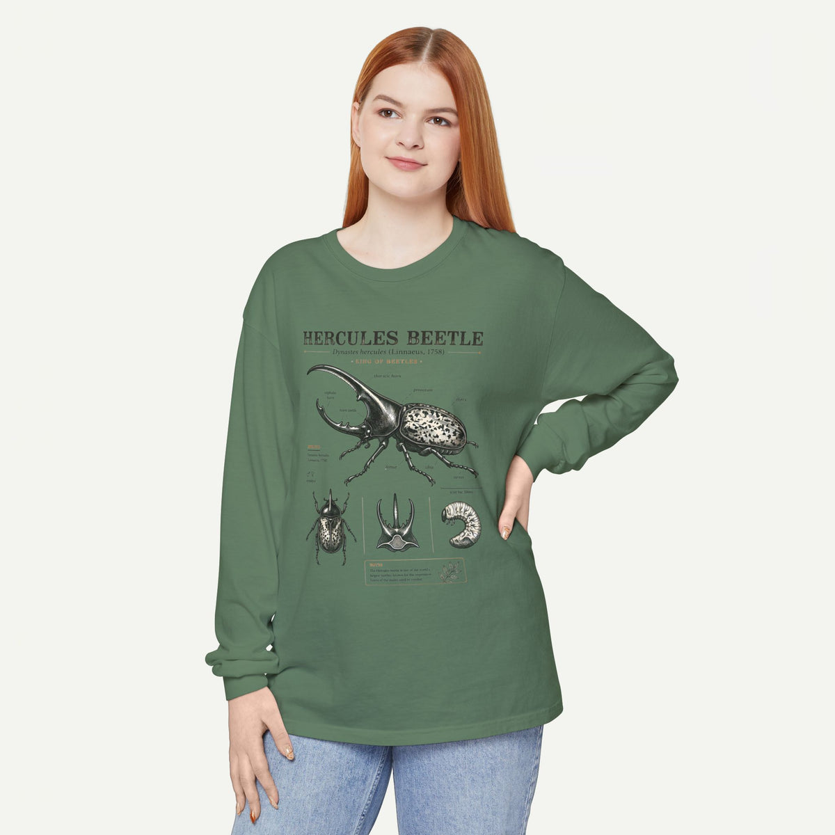 Hercules Beetle Anatomy Long Sleeve Tee
