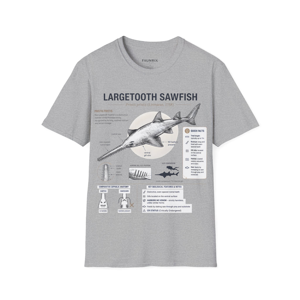 Largetooth Sawfish Anatomy T-Shirt — Marine Biology Graphic Tee