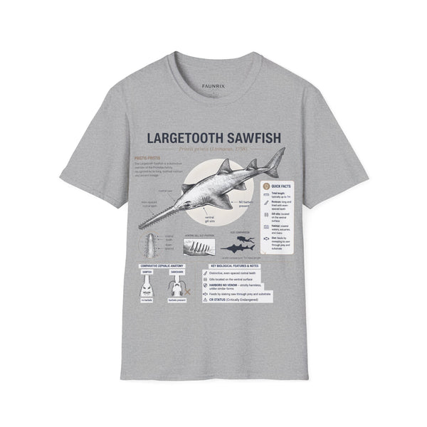 Largetooth Sawfish Anatomy T-Shirt — Marine Biology Graphic Tee