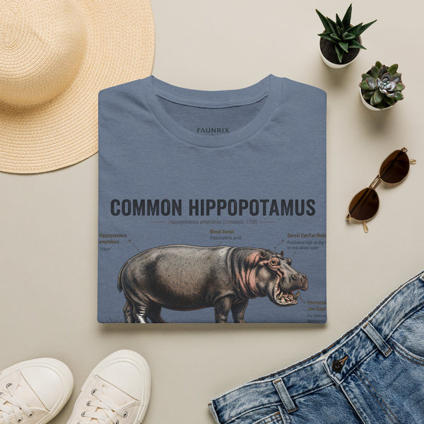 Common Hippopotamus Anatomy T-Shirt — Vintage Natural History Hippo Tee