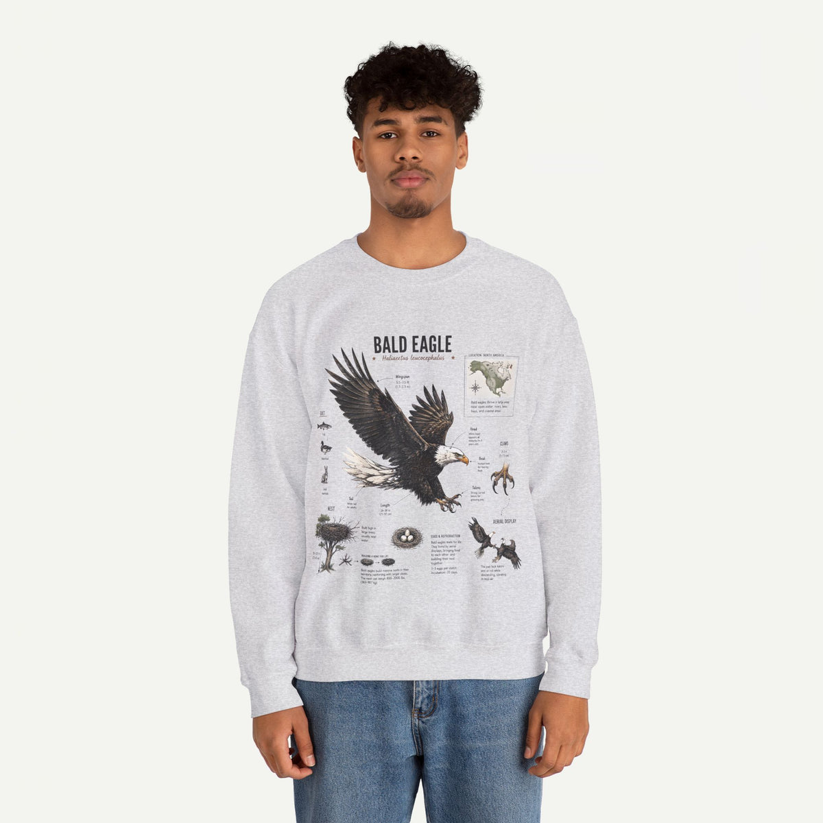 Bald Eagle Anatomy Sweatshirt