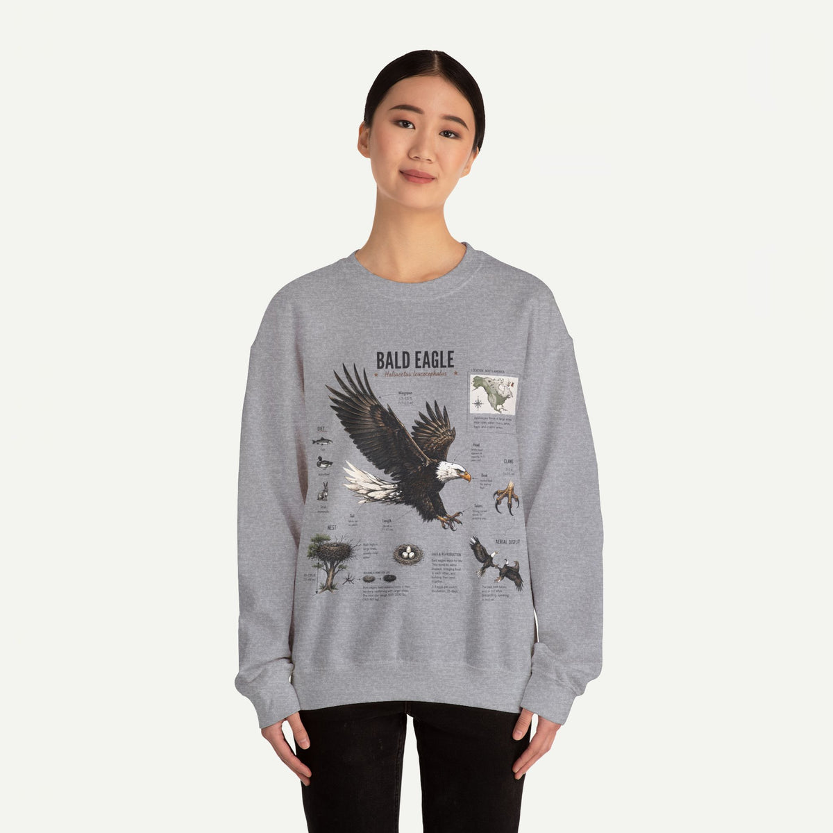 Bald Eagle Anatomy Sweatshirt