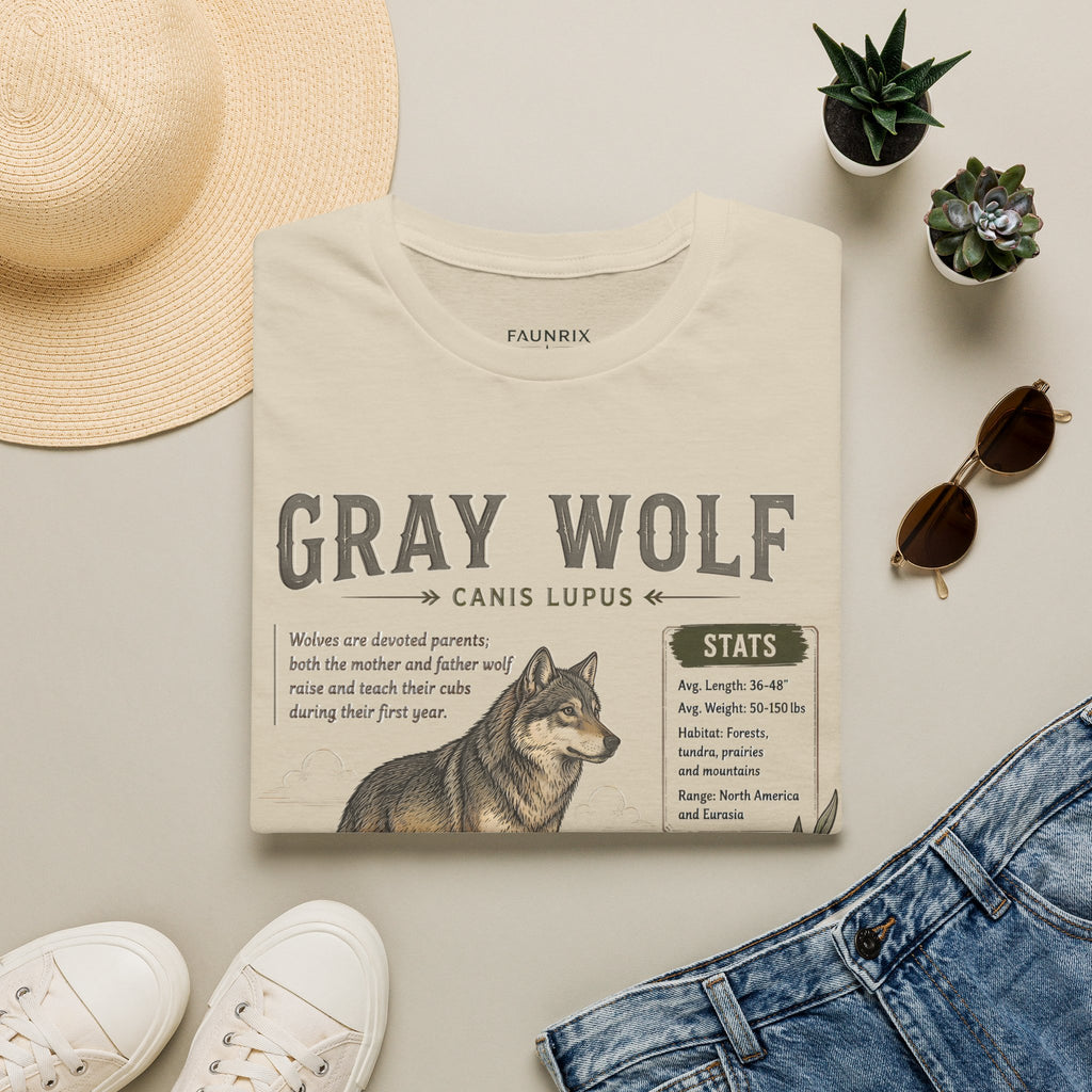 Gray Wolf Anatomy T-Shirt — Canis Lupus Nature Facts Tee