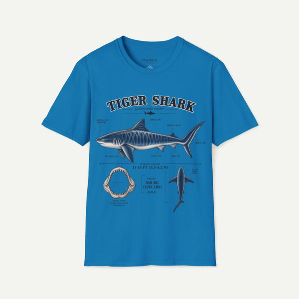 Tiger Shark Anatomy T-Shirt — Vintage Marine Biology Graphic Tee