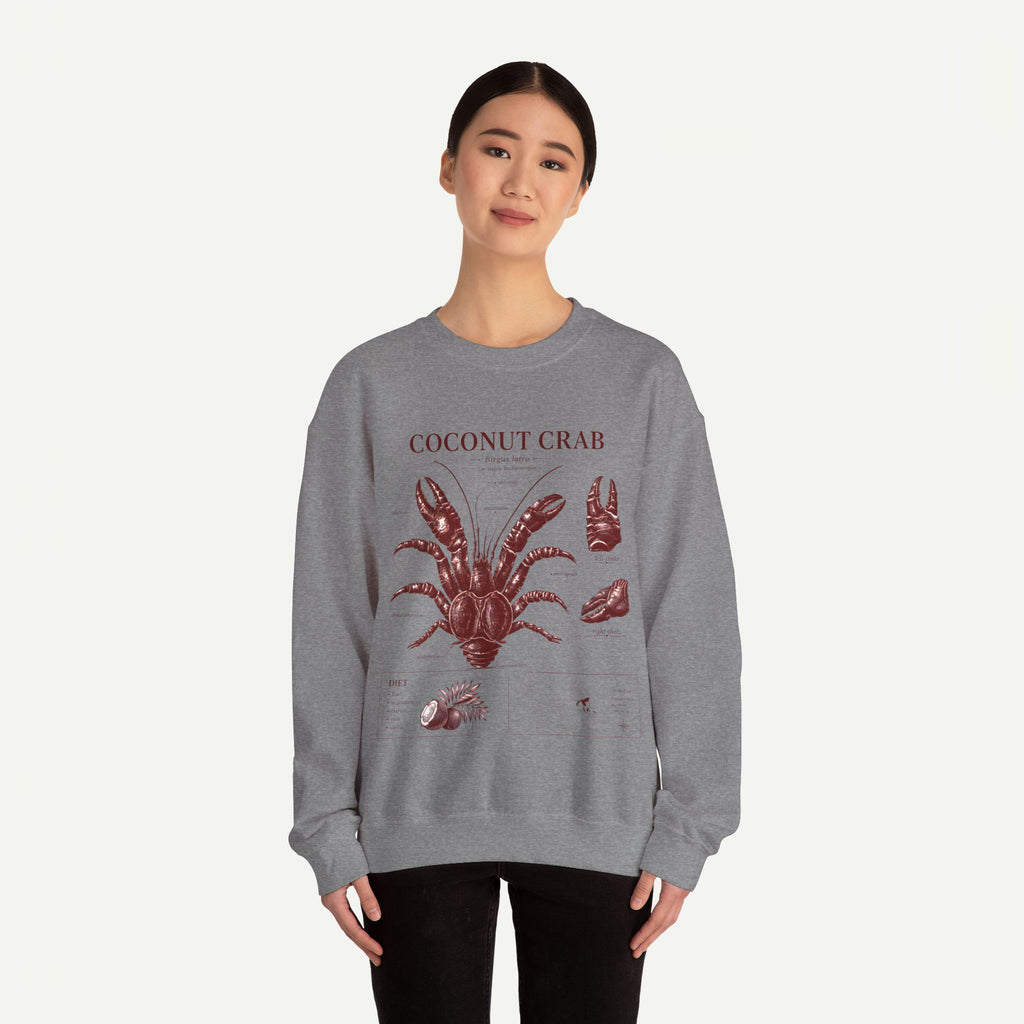 Coconut Crab Anatomy Crewneck Sweatshirt