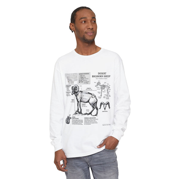Desert Bighorn Sheep Diagram Long Sleeve T-Shirt