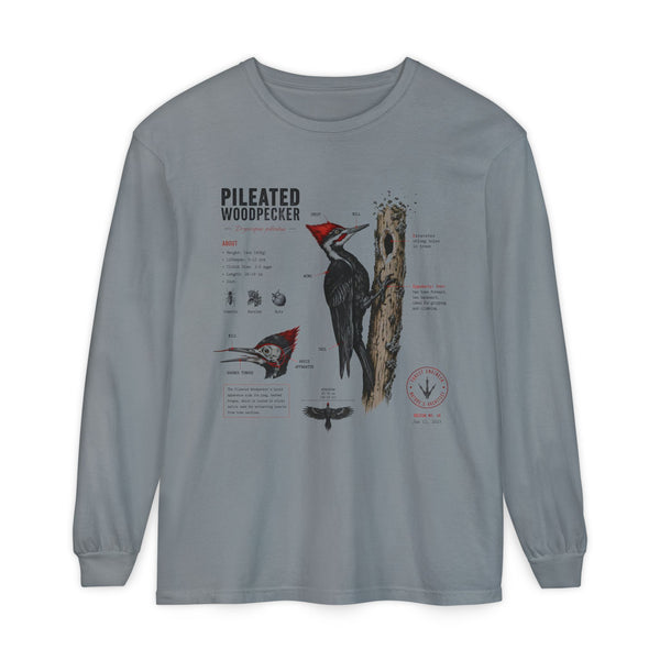 Pileated Woodpecker Anatomy Long Sleeve Tee
