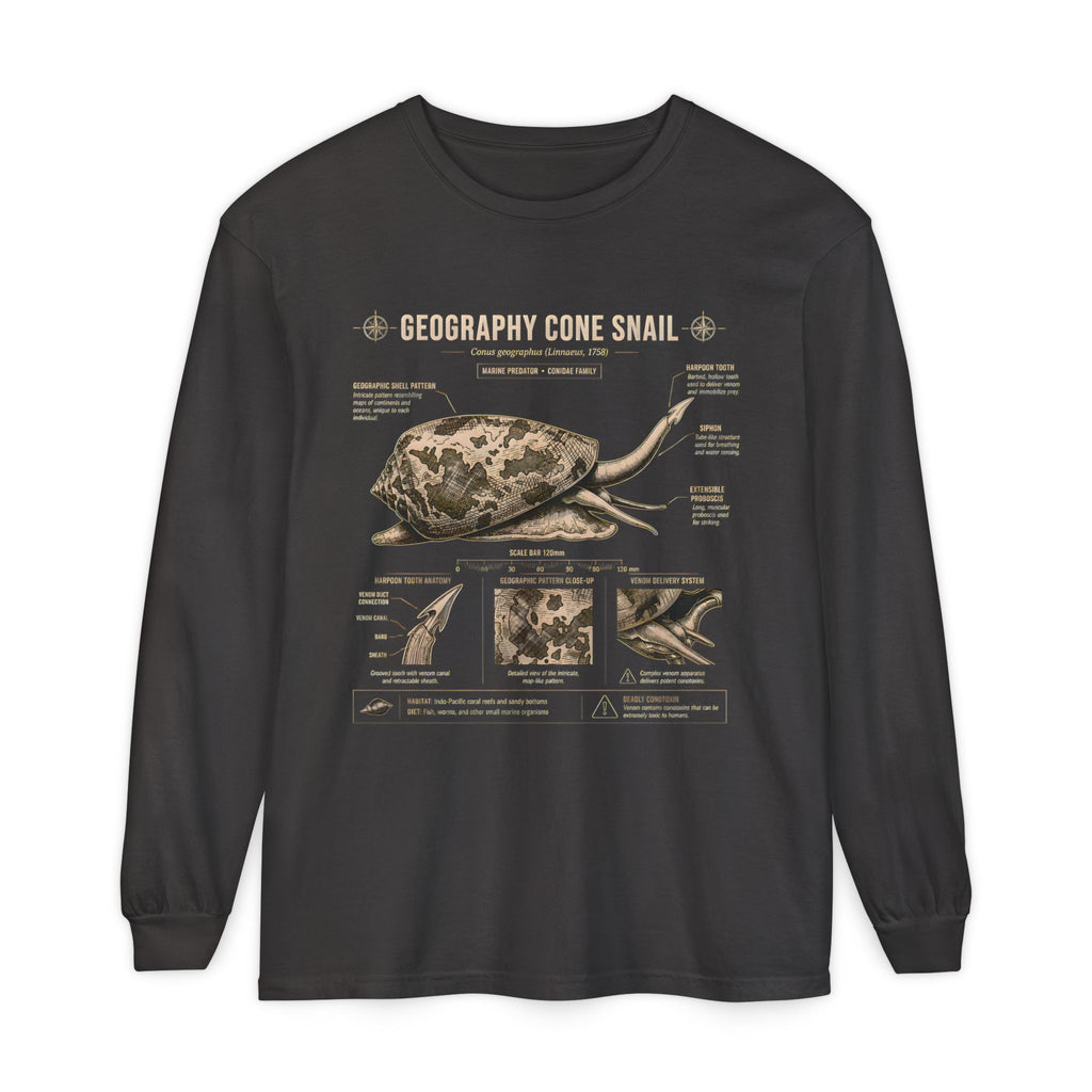 Geography Cone Snail Anatomy Long Sleeve Tee