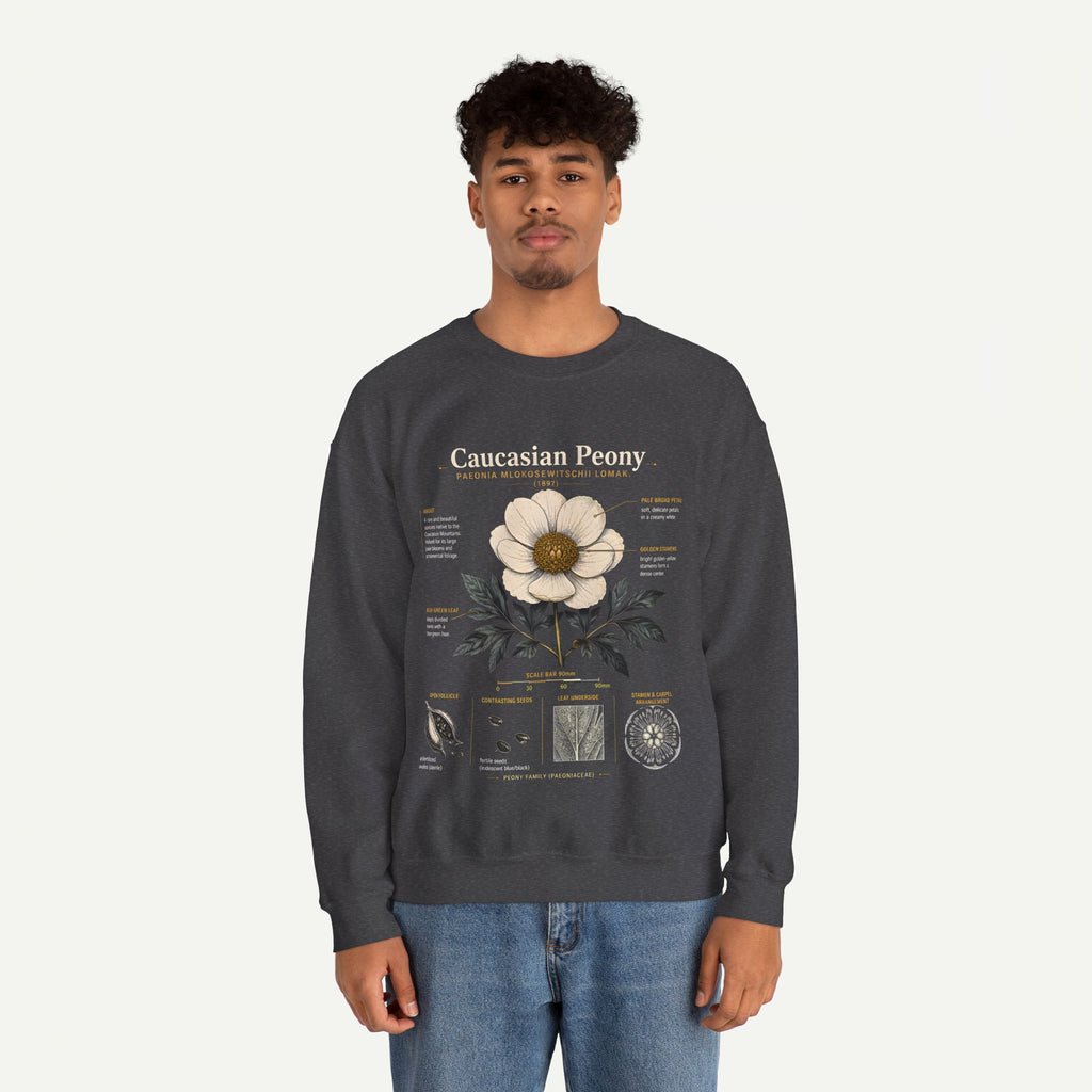 Caucasian Peony Botanical Crewneck Sweatshirt