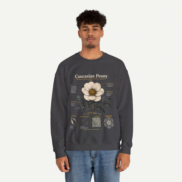 Caucasian Peony Botanical Crewneck Sweatshirt