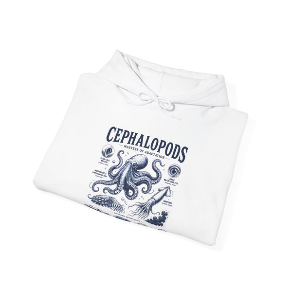Cephalopods Hoodie — Vintage Marine Octopus Illustration Sweatshirt