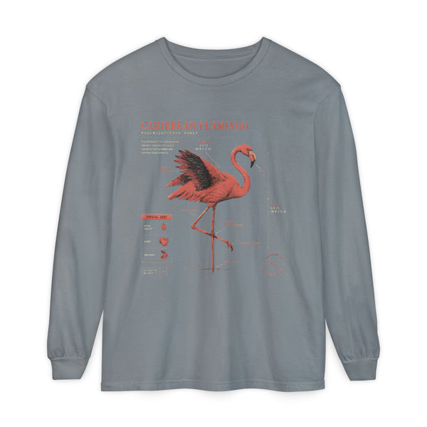 Caribbean Flamingo Anatomy Long Sleeve Tee