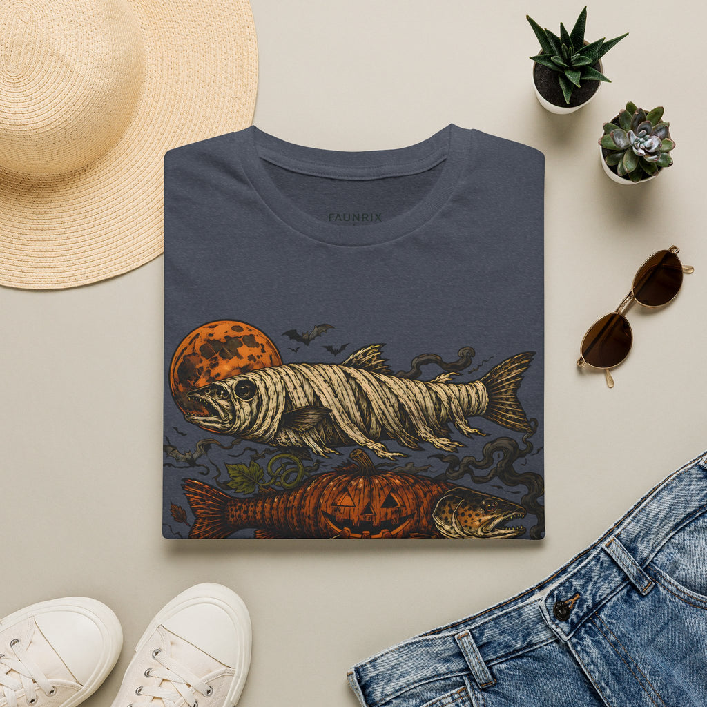 Halloween Pumpkin Fish T-Shirt — Spooky Koi Graphic Tee