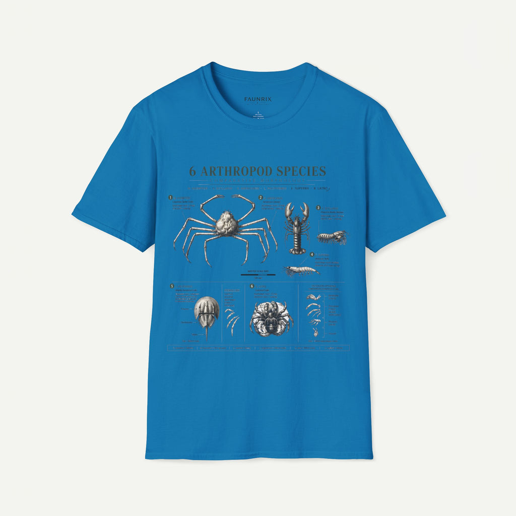 Arthropod Species Graphic Anatomy T-Shirt — 6 Detailed Arthropod Illustrations