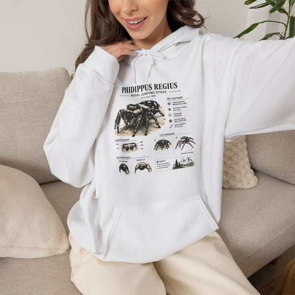 Tarantula Species Hoodie — Phidippus Regius Educational Spider Sweatshirt
