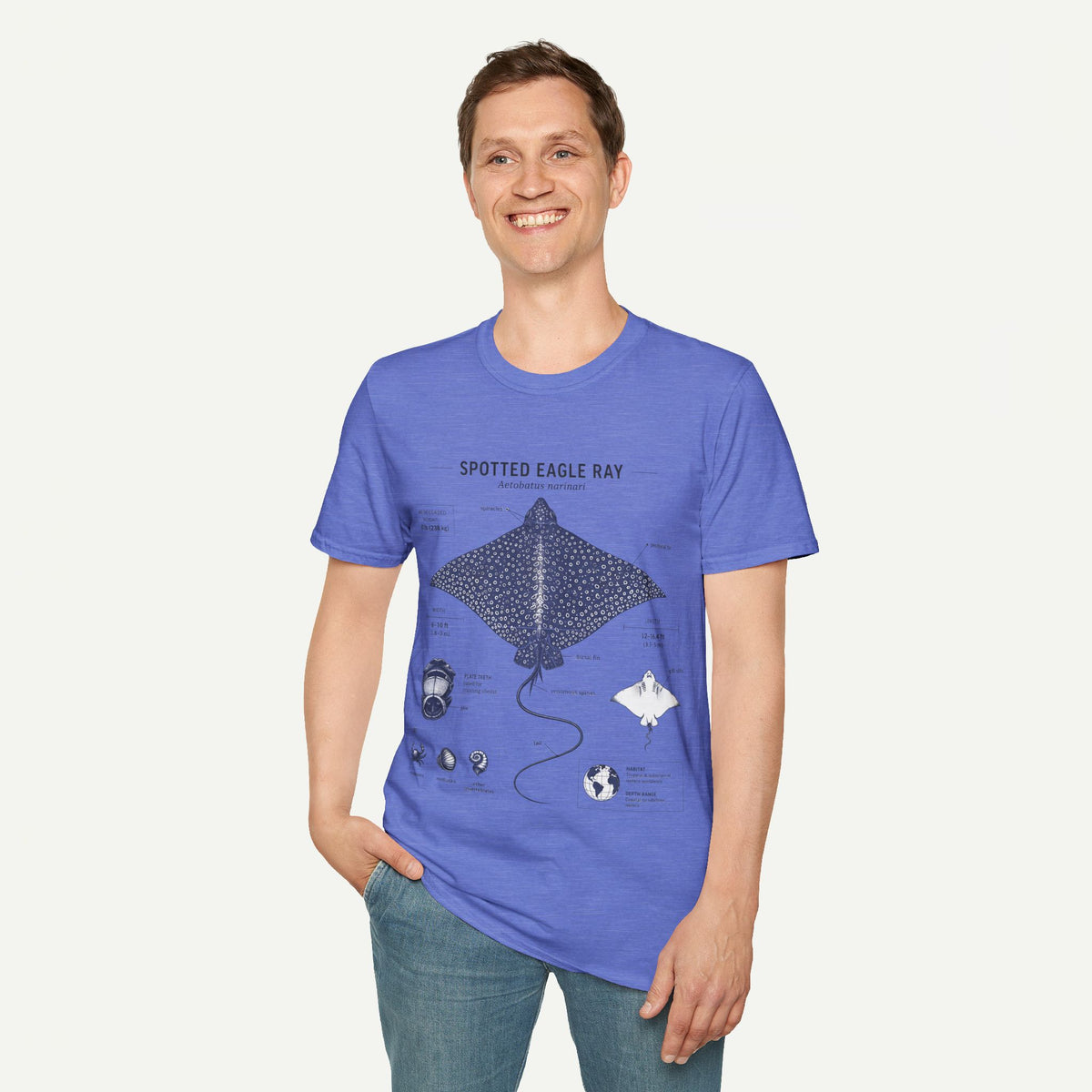 Spotted Eagle Ray Anatomy T-Shirt — Marine Life Graphic Tee