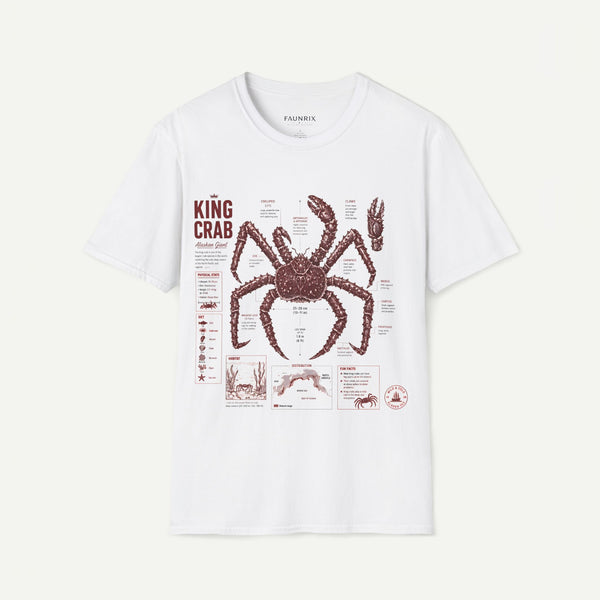 King Crab Anatomy T-Shirt — Vintage Seafood Diagram Tee