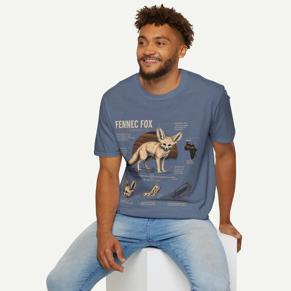 Fennec Fox Anatomy Tee — Illustrated Desert Fox Graphic T-Shirt