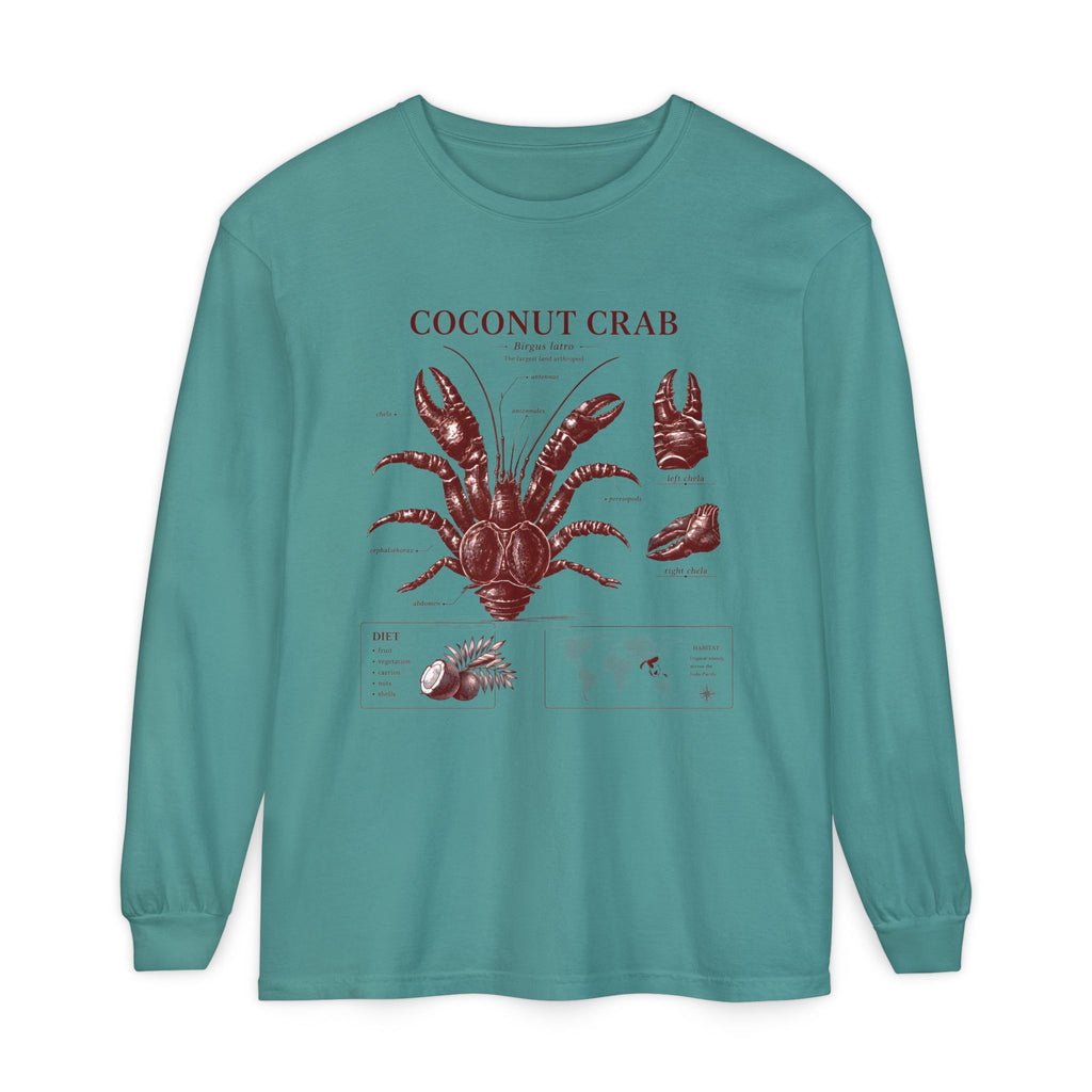 Coconut Crab Long Sleeve Tee — Vintage Marine Illustration