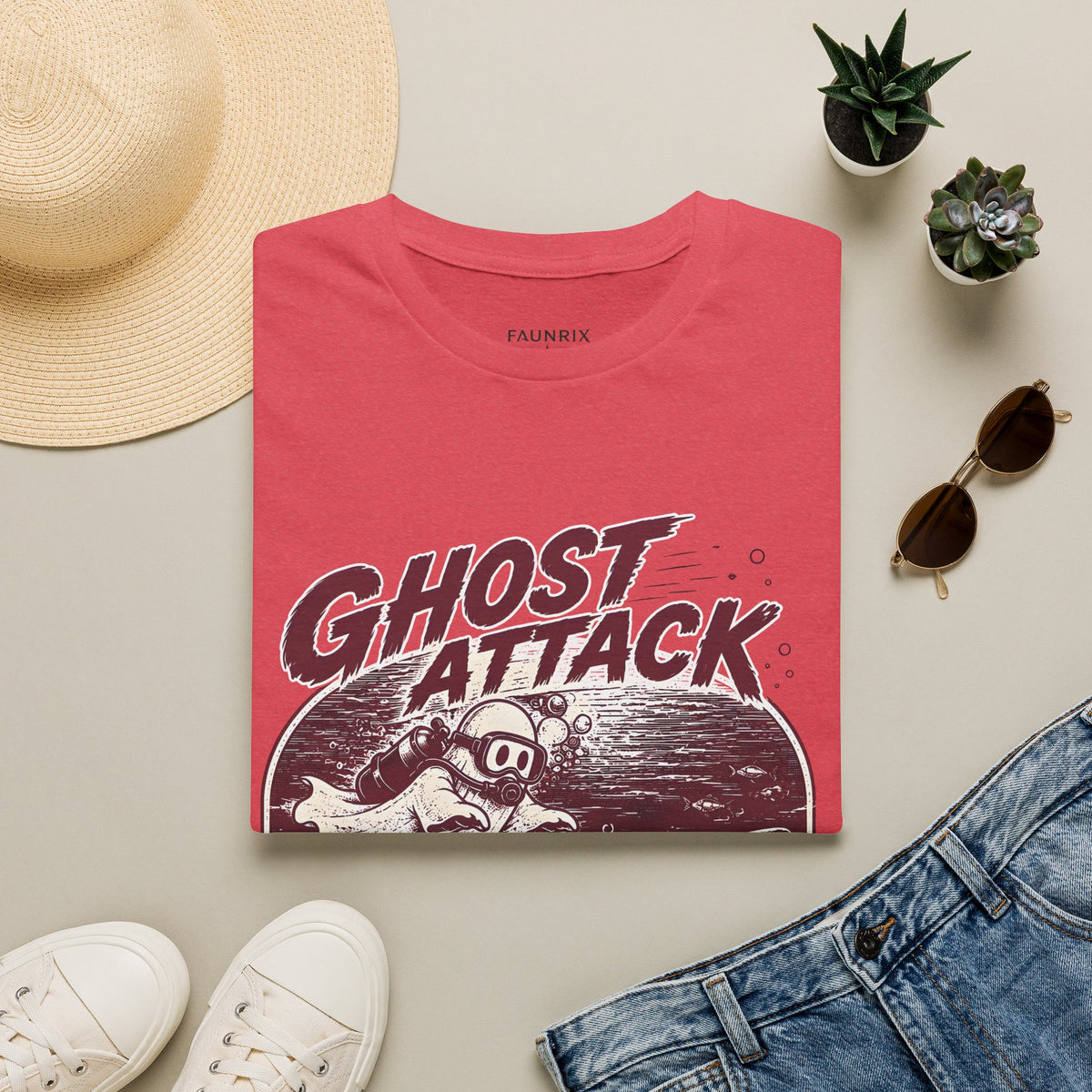 Ghost Attack T-Shirt — Vintage Horror Graphic Tee