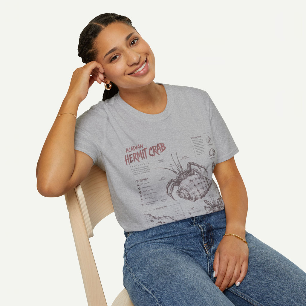 Hermit Crab Anatomy T-Shirt — Acadian Marine Illustration Tee