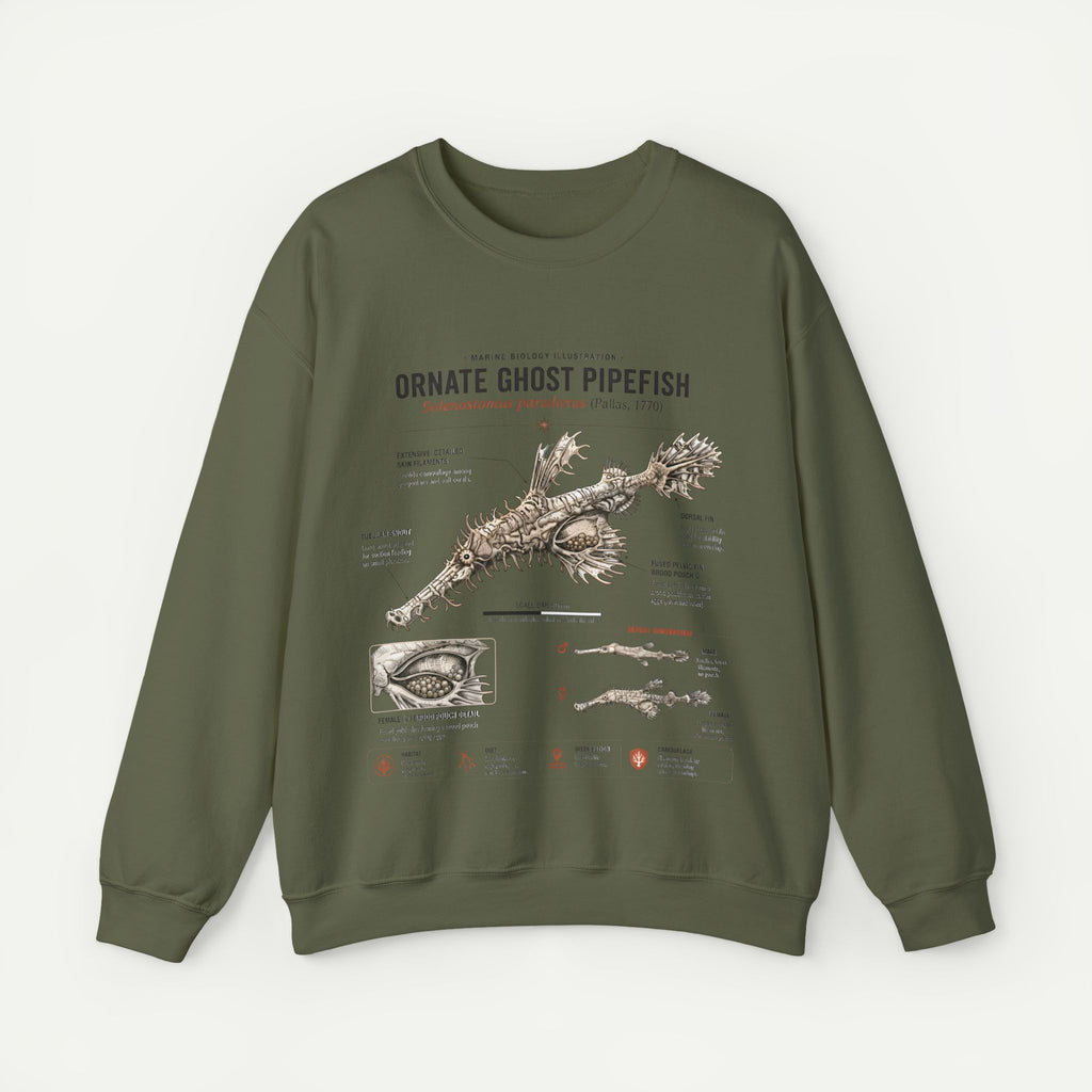 Ornate Ghost Pipefish Anatomy Sweatshirt