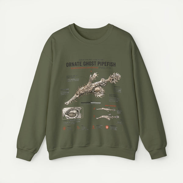 Ornate Ghost Pipefish Anatomy Sweatshirt