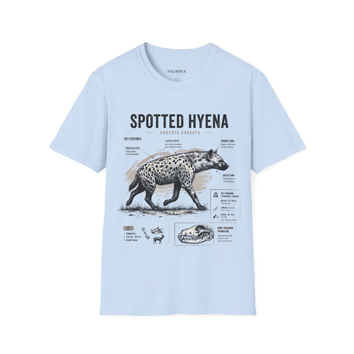 Spotted Hyena Anatomy T-Shirt — Vintage Wildlife Tee