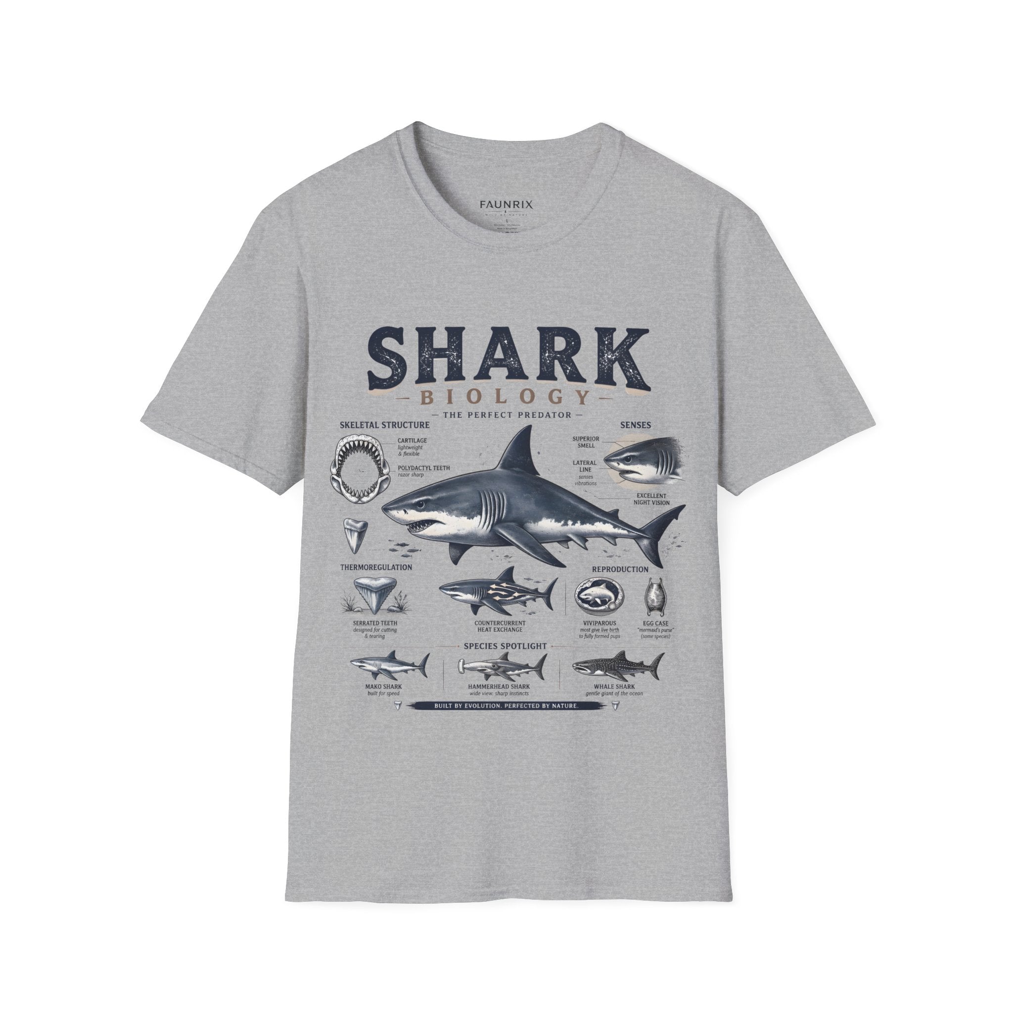 Shark Biology T-Shirt — Vintage Anatomy Graphic Tee Secondary image