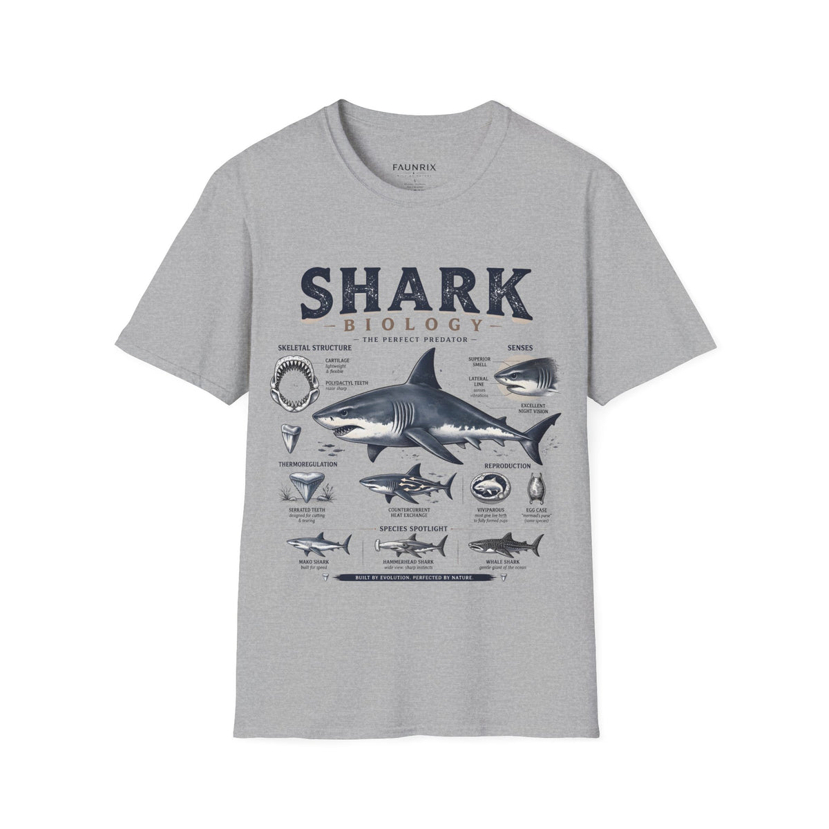 Shark Biology T-Shirt — Vintage Anatomy Graphic Tee