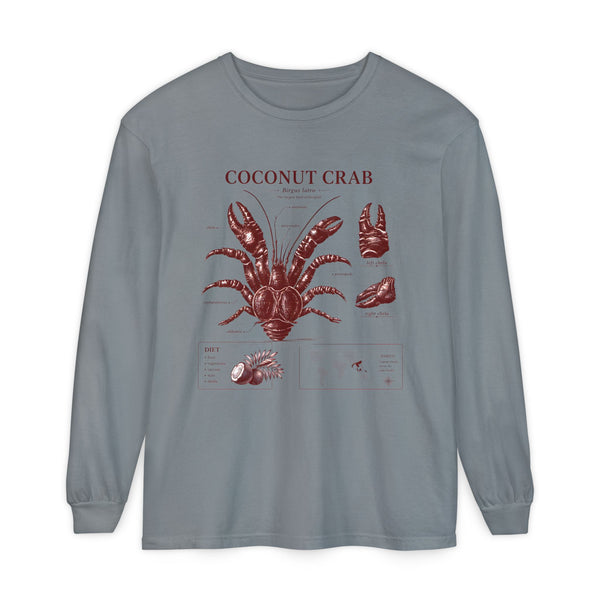 Coconut Crab Long Sleeve Tee — Vintage Marine Illustration