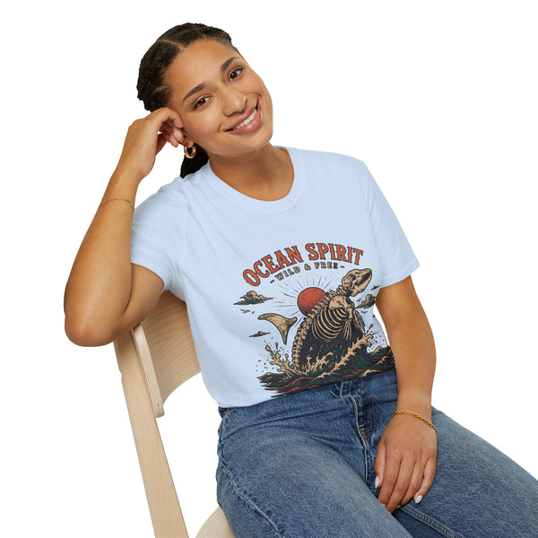 Ocean Spirit T-Shirt — Wild & Free Sea Turtle Graphic Tee
