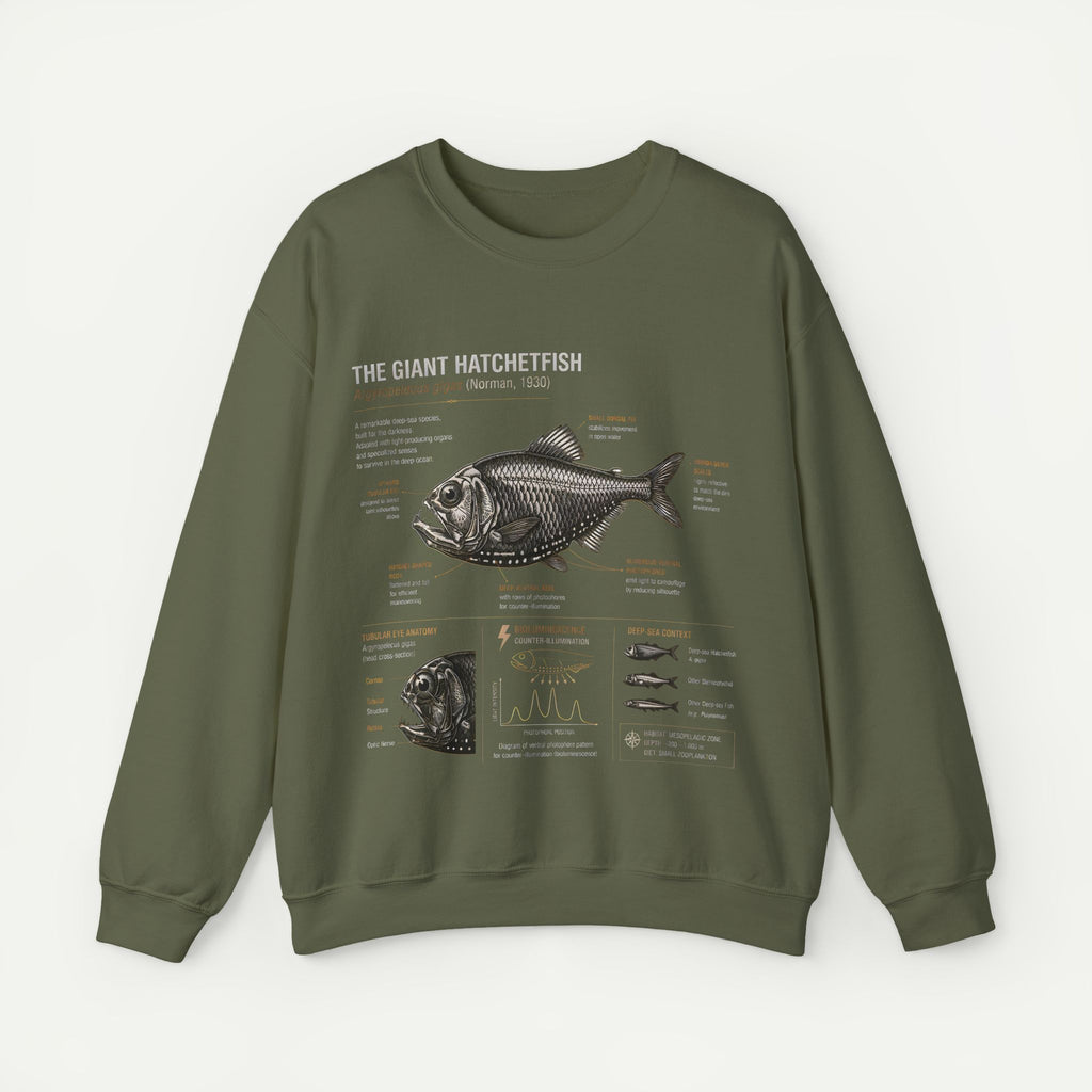 Hatchetfish Anatomy Sweatshirt — The Giant Hatchetfish Marine Science Crewneck