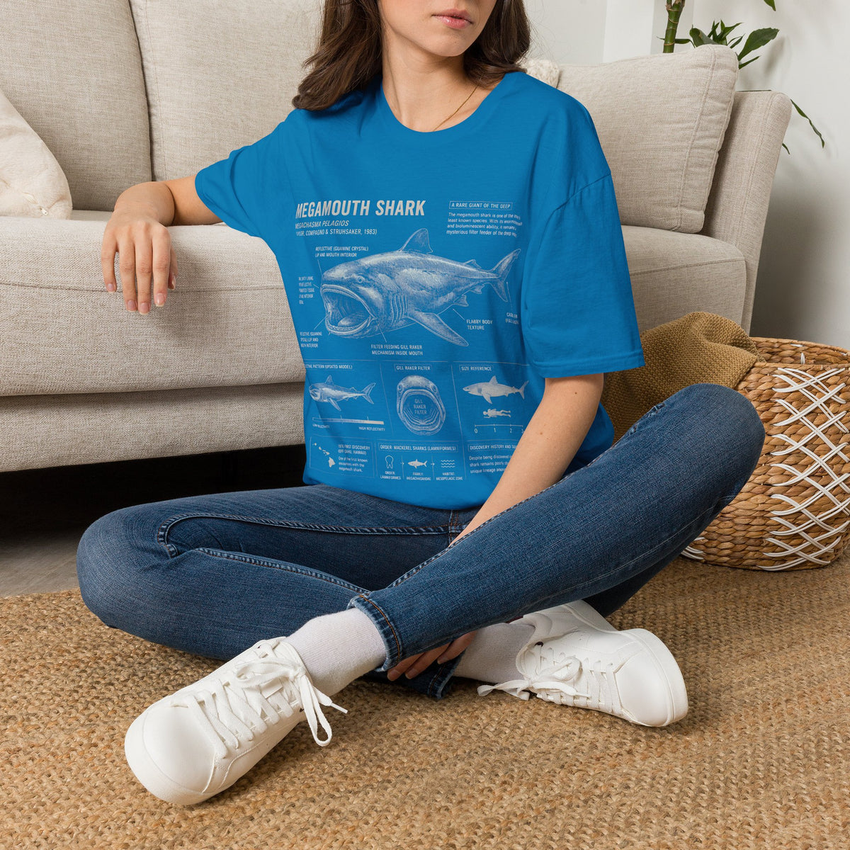 Megamouth Shark Anatomy T-Shirt — Marine Biology Graphic Tee