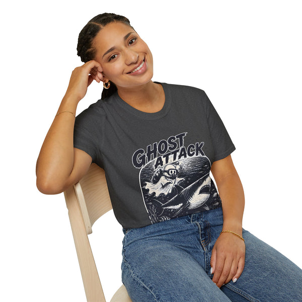 Ghost Attack T-Shirt — Vintage Horror Graphic Tee