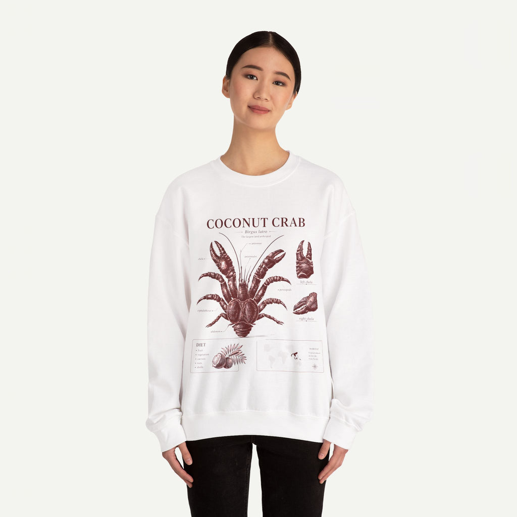 Coconut Crab Anatomy Crewneck Sweatshirt
