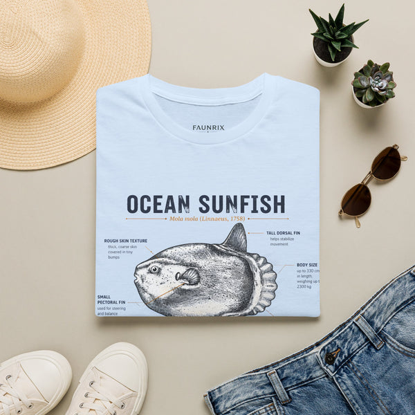 Ocean Sunfish Anatomy T-Shirt — Vintage Marine Biology Graphic Tee