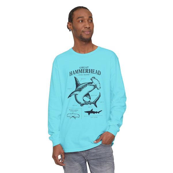 Hammerhead Shark Anatomy Long Sleeve Tee