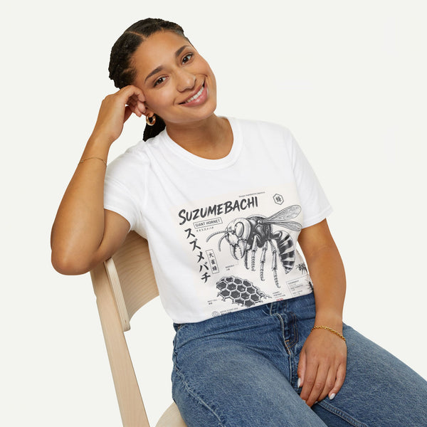 Suzumebachi Giant Hornet Anatomy T-Shirt — Japanese Illustration Graphic Tee